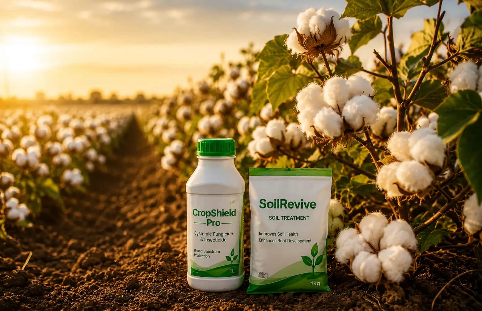 Cotton success story — healthy cotton field
