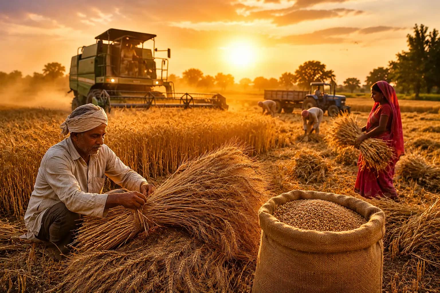 Wheat harvest season