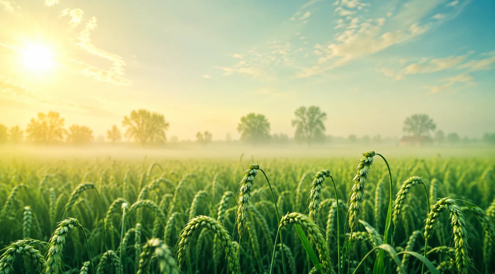 Amar Krishi — Indian farmland at golden hour